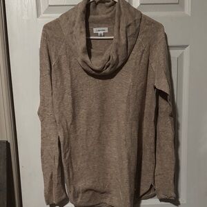 Calvin Klein Women's Cowl Neck Sweater in Tan